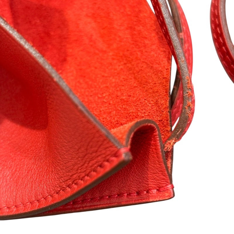 エルメス HERMES オニメトゥ2 □K刻印 ルージュカザック スイフト レディース ショルダーバッグ