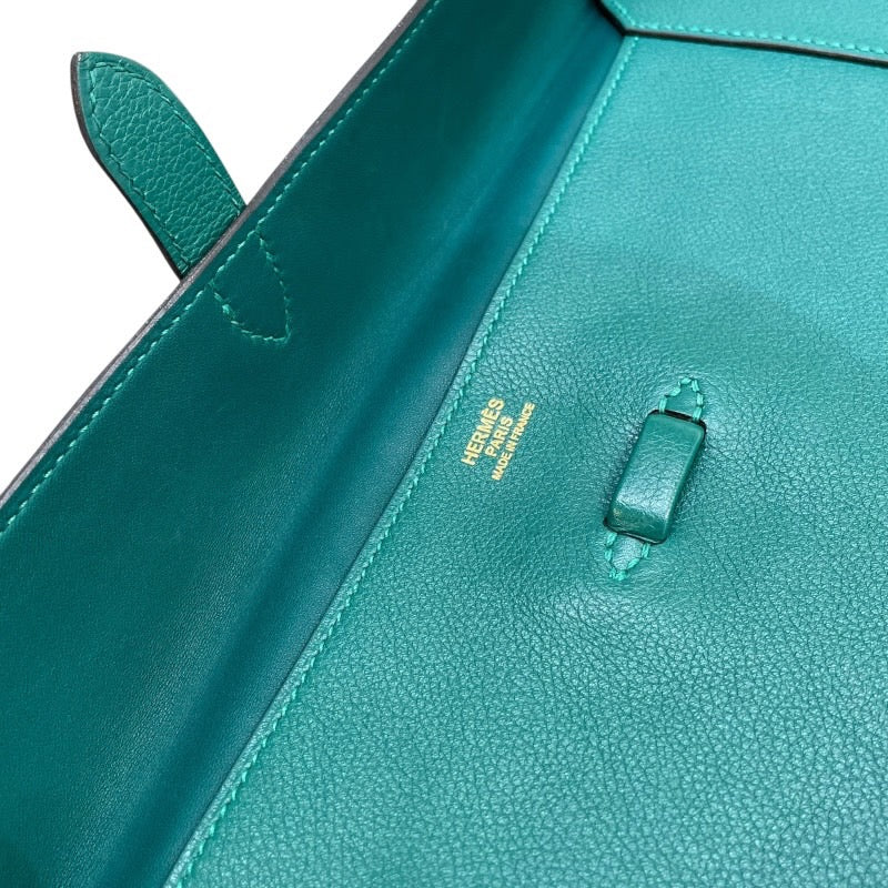 エルメス HERMES プリプラ33 □R刻印 マラカイト エバーカラー レディース クラッチバッグ