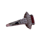 ピジョンブラッド ルビー非加熱リング #14 ルビー4.03ct Pt900/ルビー/ダイヤモンド ルビー ジュエリー