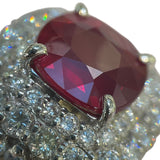 ピジョンブラッド ルビー非加熱リング #14 ルビー4.03ct Pt900/ルビー/ダイヤモンド ルビー ジュエリー