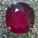 ピジョンブラッド ルビー非加熱リング #14 ルビー4.03ct Pt900/ルビー/ダイヤモンド ルビー ジュエリー