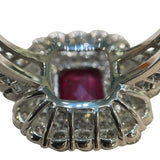 ピジョンブラッド ルビー非加熱リング #14 ルビー4.03ct Pt900/ルビー/ダイヤモンド ルビー ジュエリー