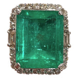 エメラルドリング #12.5 エメラルド17.3ct Pt900/エメラルド/ダイヤモンド エメラルド ジュエリー