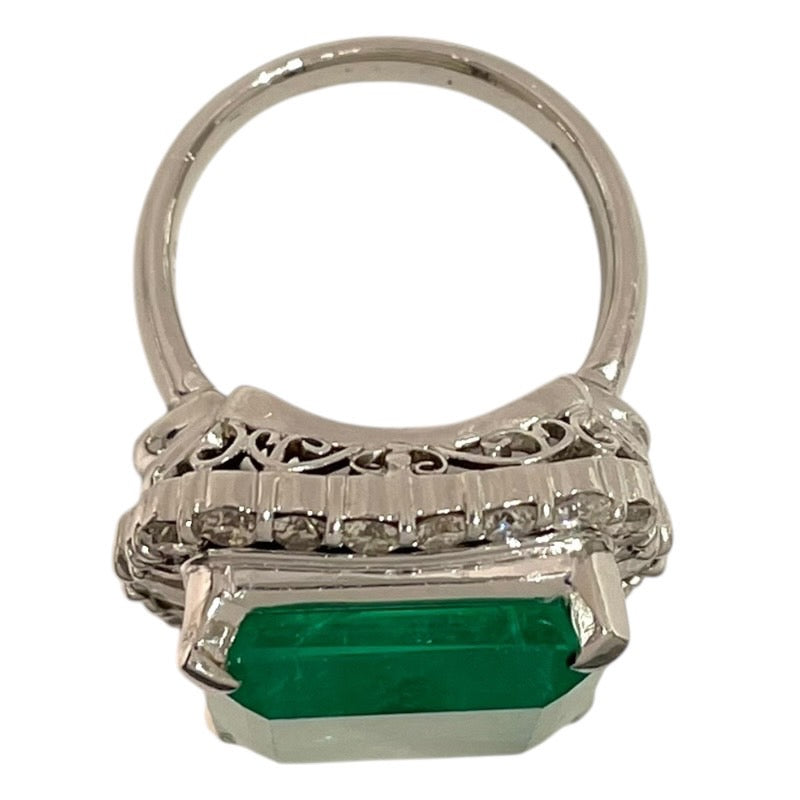 エメラルドリング #12.5 エメラルド17.3ct Pt900/エメラルド/ダイヤモンド エメラルド ジュエリー