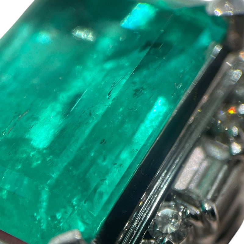 エメラルドリング #12.5 エメラルド17.3ct Pt900/エメラルド/ダイヤモンド エメラルド ジュエリー