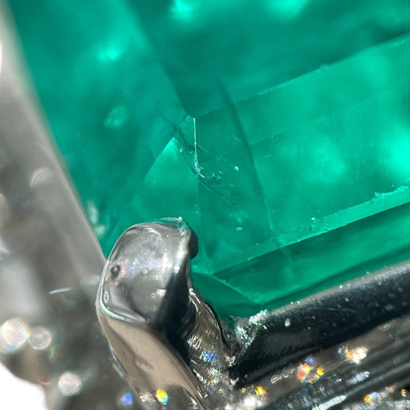 エメラルドリング #12.5 エメラルド17.3ct Pt900/エメラルド/ダイヤモンド エメラルド ジュエリー