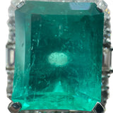 エメラルドリング #12.5 エメラルド17.3ct Pt900/エメラルド/ダイヤモンド エメラルド ジュエリー