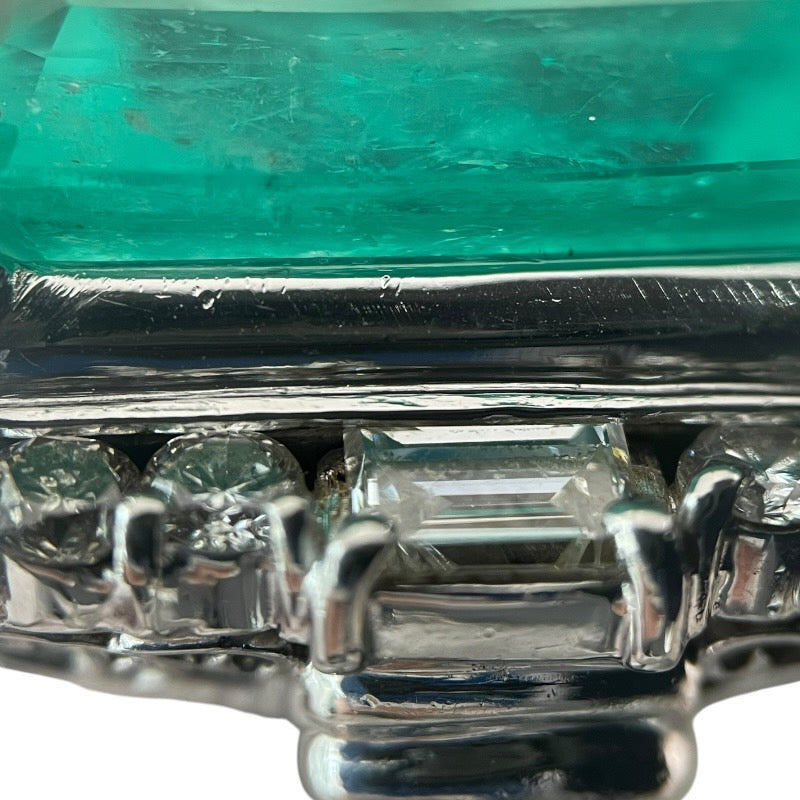 エメラルドリング #12.5 エメラルド17.3ct Pt900/エメラルド/ダイヤモンド エメラルド ジュエリー