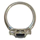 サファイア非加熱リング #10 サファイヤ2.28ct Pt900/サファイア/ダイヤモンド サファイア ジュエリー