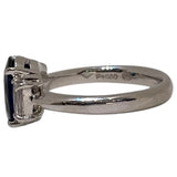 サファイア非加熱リング #10 サファイヤ2.28ct Pt900/サファイア/ダイヤモンド サファイア ジュエリー