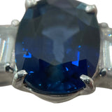 サファイア非加熱リング #10 サファイヤ2.28ct Pt900/サファイア/ダイヤモンド サファイア ジュエリー