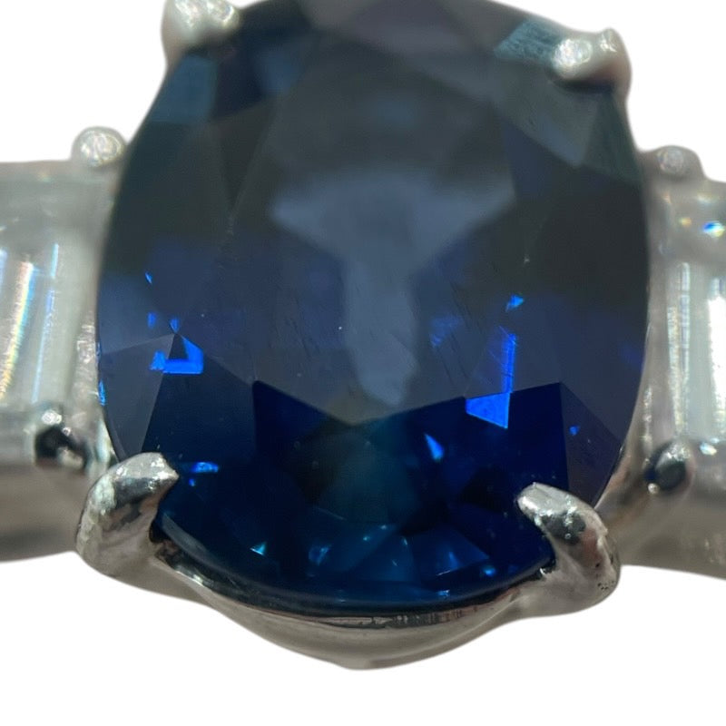 サファイア非加熱リング #10 サファイヤ2.28ct Pt900/サファイア/ダイヤモンド サファイア ジュエリー