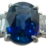 サファイア非加熱リング #10 サファイヤ2.28ct Pt900/サファイア/ダイヤモンド サファイア ジュエリー