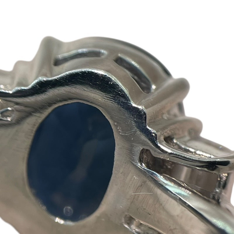 サファイア非加熱リング #10 サファイヤ2.28ct Pt900/サファイア/ダイヤモンド サファイア ジュエリー