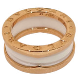 ブルガリ BVLGARI ビーゼロワンリング2バンド 750PG/セラミック ジュエリー