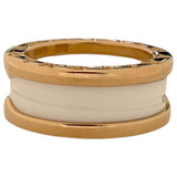 ブルガリ BVLGARI ビーゼロワンリング2バンド 750PG/セラミック ジュエリー