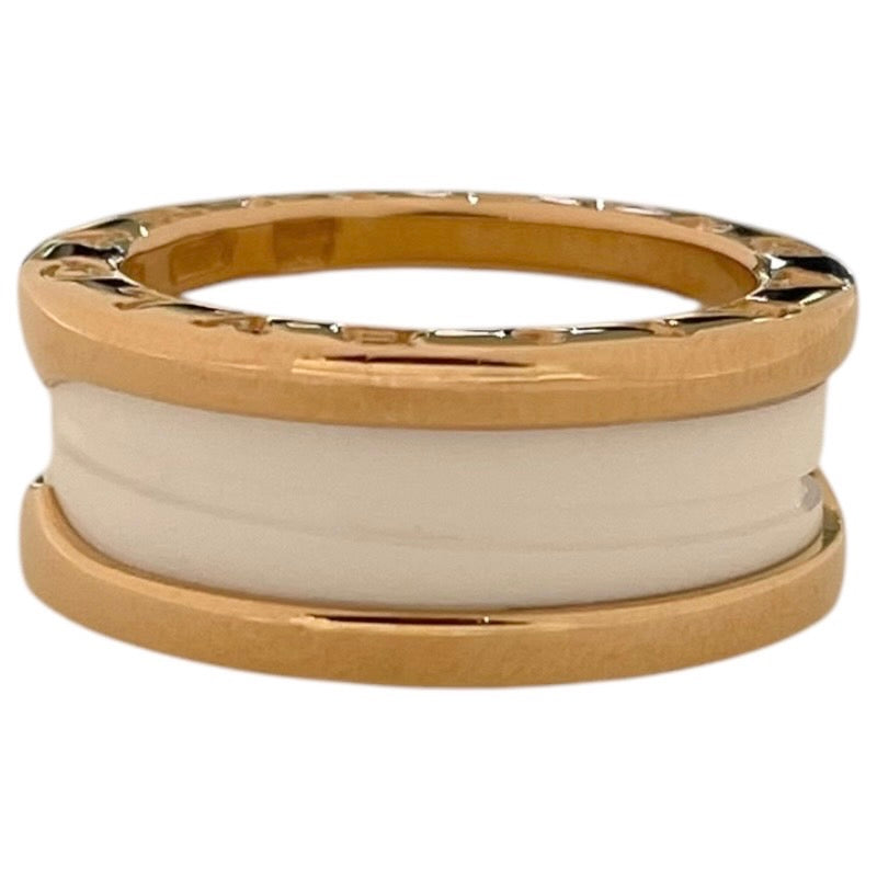 ブルガリ BVLGARI ビーゼロワンリング2バンド 750PG/セラミック ジュエリー