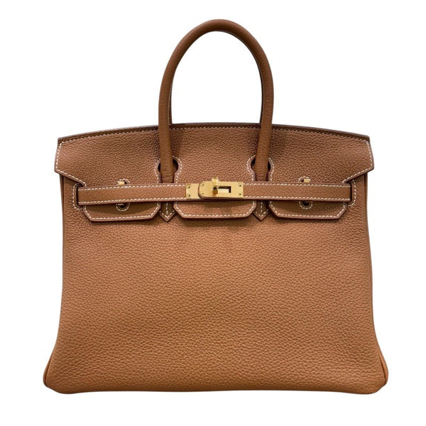 エルメス HERMES バーキン25 B刻 ゴールド×GD金具 トゴ レディース ハンドバッグ