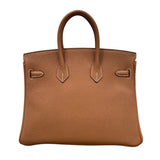 エルメス HERMES バーキン25 B刻 ゴールド×GD金具 トゴ レディース ハンドバッグ