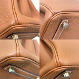 エルメス HERMES バーキン25 B刻 ゴールド×GD金具 トゴ レディース ハンドバッグ