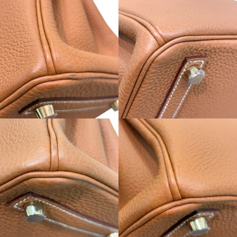 エルメス HERMES バーキン25 B刻 ゴールド×GD金具 トゴ レディース ハンドバッグ