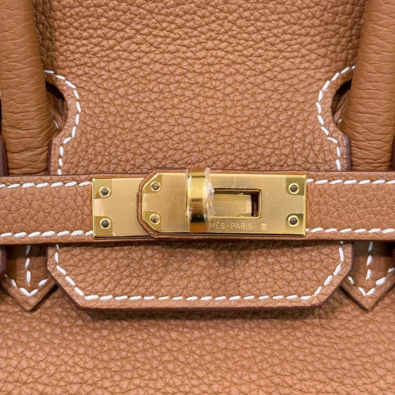 エルメス HERMES バーキン25 B刻 ゴールド×GD金具 トゴ レディース ハンドバッグ