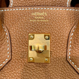 エルメス HERMES バーキン25 B刻 ゴールド×GD金具 トゴ レディース ハンドバッグ