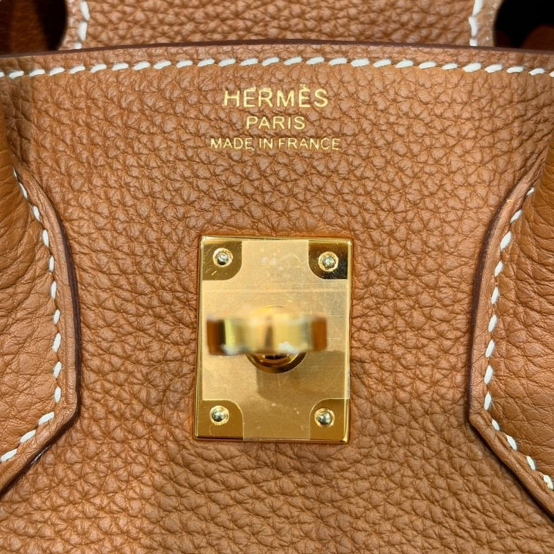 エルメス HERMES バーキン25 B刻 ゴールド×GD金具 トゴ レディース ハンドバッグ