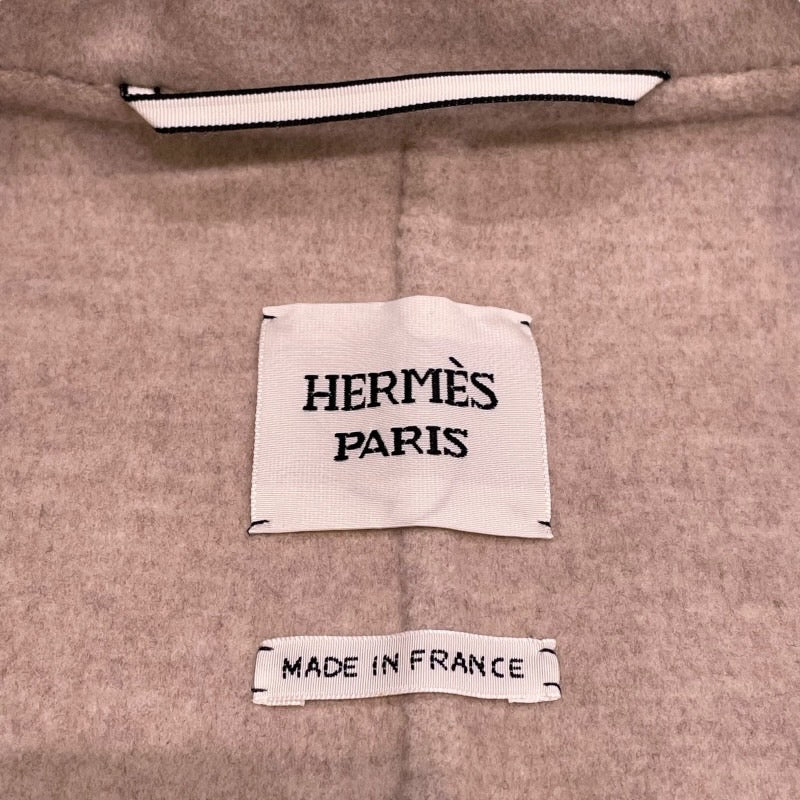 エルメス HERMES ベビーカシミヤダッフルコート 4H0124DB グレー カシミヤ100％ レディース ダッフルコート