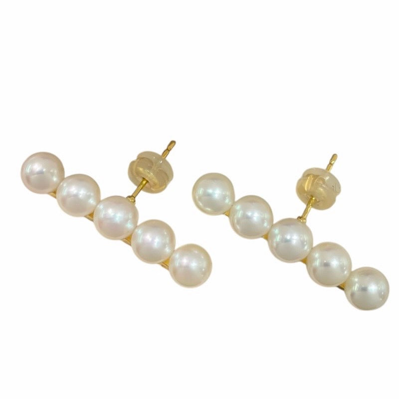タサキ TASAKI バランスプラス パールピアス 750YG/パール