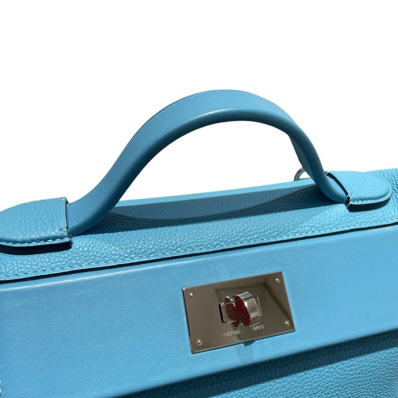 エルメス HERMES サックヴァンキャトル29 D刻 ブルーノール SV金具