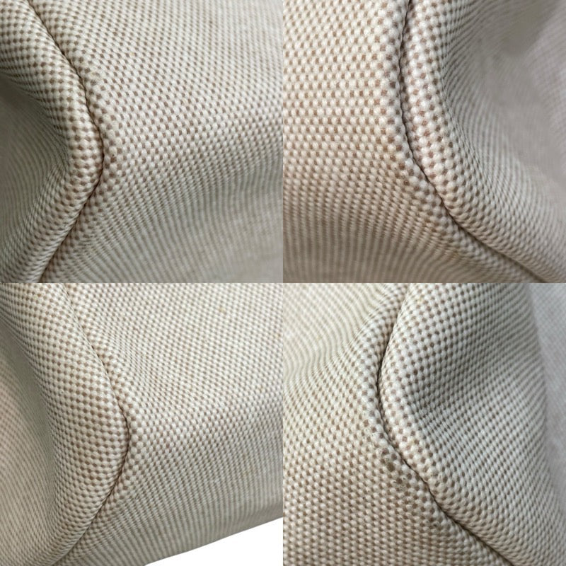 エルメス HERMES エールバッグMM ▢C刻印 ブラウン×アイボリー×シルバー金具 トワル レディース ショルダーバッグ