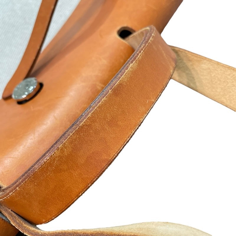 エルメス HERMES エールバッグMM ▢C刻印 ブラウン×アイボリー×シルバー金具 トワル レディース ショルダーバッグ