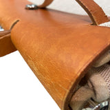 エルメス HERMES エールバッグMM ▢C刻印 ブラウン×アイボリー×シルバー金具 トワル レディース ショルダーバッグ