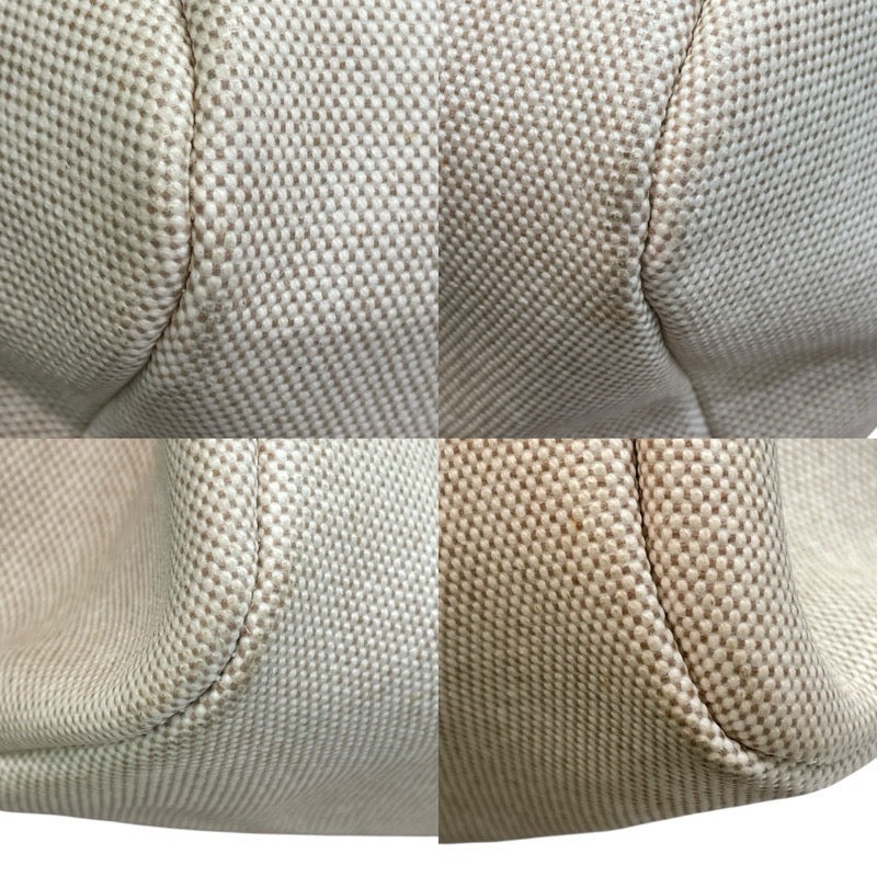 エルメス HERMES エールバッグMM ▢C刻印 ブラウン×アイボリー×シルバー金具 トワル レディース ショルダーバッグ