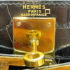エルメス HERMES ケリー28　外縫い 〇R刻 ブラック　GD金具 アリゲーター レディース ショルダーバッグ