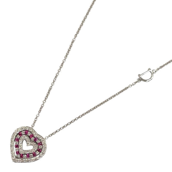 ダミアーニ DAMIANI ベルエポックハート ルビー/ダイヤ ネックレス 750WG ジュエリー