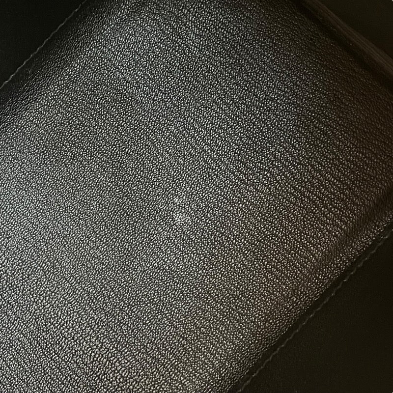エルメス HERMES ケリー28 W刻印 ブラック×マットシルバー金具 トゴ レディース ショルダーバッグ