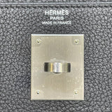 エルメス HERMES ケリー28 W刻印 ブラック×マットシルバー金具 トゴ レディース ショルダーバッグ
