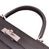 エルメス HERMES ケリー28 W刻印 ブラック×マットシルバー金具 トゴ レディース ショルダーバッグ