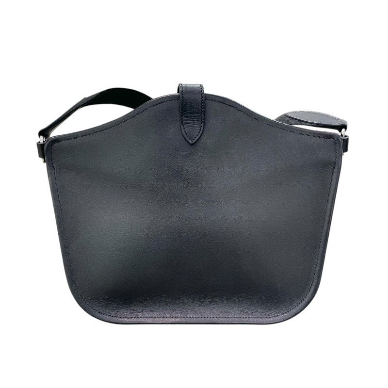 エルメス HERMES メッセンジャーアトラージュ U刻印 ブラック×シルバー金具 エヴァ―グレイン レディース ショルダーバッグ