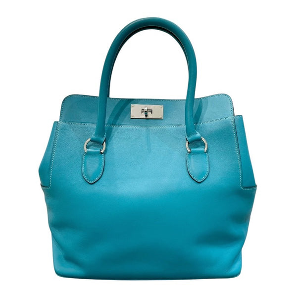 エルメス HERMES ツールボックス26 □R刻印 ターコイズ×シルバー金具 スイフト レディース ショルダーバッグ