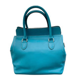 エルメス HERMES ツールボックス26 □R刻印 ターコイズ×シルバー金具 スイフト レディース ショルダーバッグ
