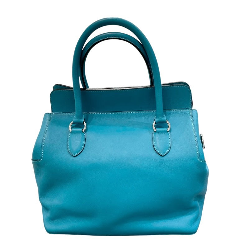 エルメス HERMES ツールボックス26 □R刻印 ターコイズ×シルバー金具 スイフト レディース ショルダーバッグ