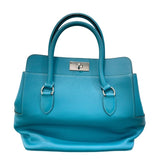 エルメス HERMES ツールボックス26 □R刻印 ターコイズ×シルバー金具 スイフト レディース ショルダーバッグ