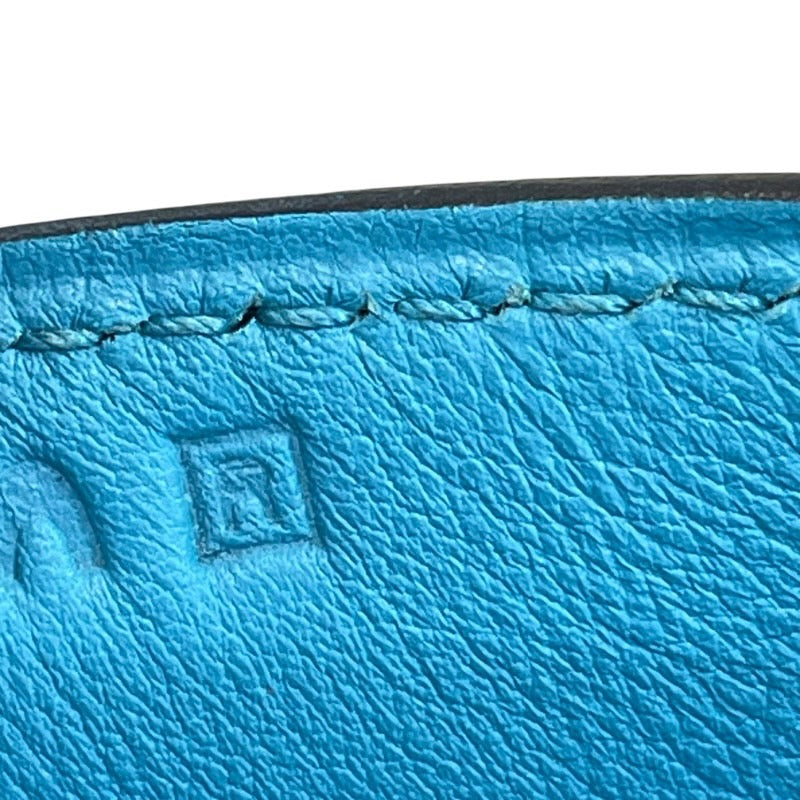 エルメス HERMES ツールボックス26 □R刻印 ターコイズ×シルバー金具 スイフト レディース ショルダーバッグ