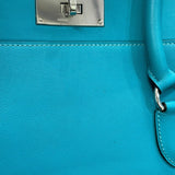 エルメス HERMES ツールボックス26 □R刻印 ターコイズ×シルバー金具 スイフト レディース ショルダーバッグ