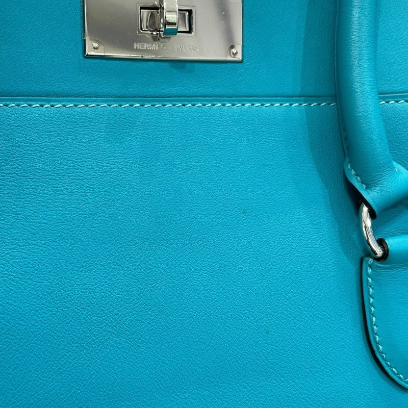 エルメス HERMES ツールボックス26 □R刻印 ターコイズ×シルバー金具 スイフト レディース ショルダーバッグ
