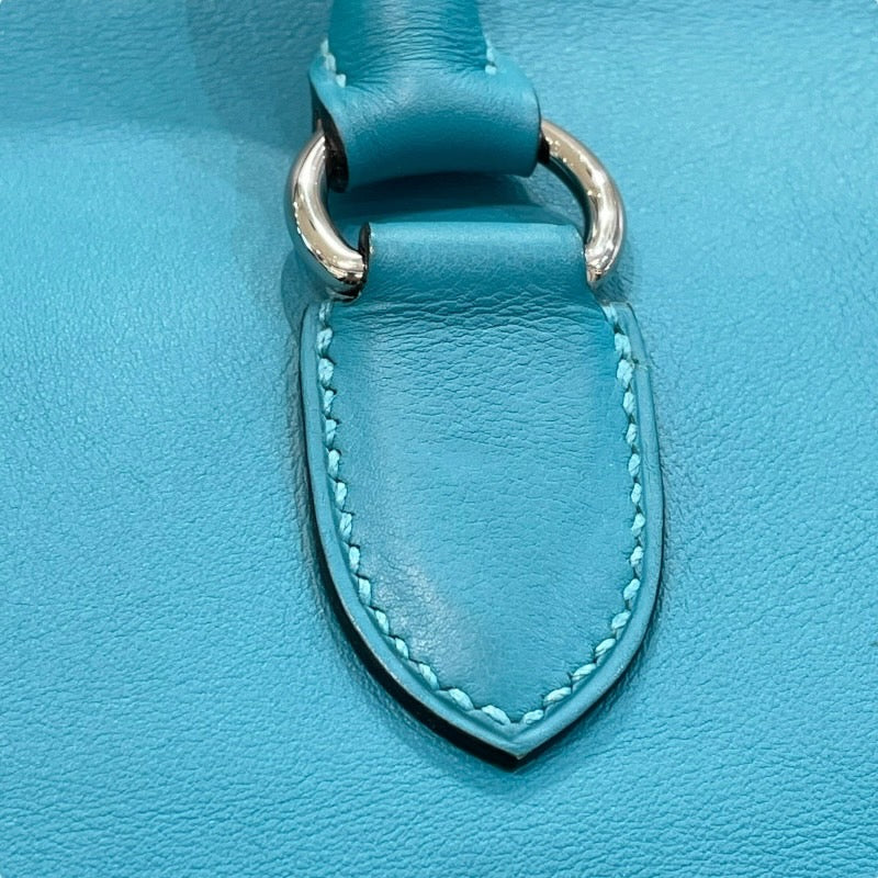 エルメス HERMES ツールボックス26 □R刻印 ターコイズ×シルバー金具 スイフト レディース ショルダーバッグ