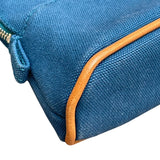 エルメス HERMES ボリードポーチ16 ブルー トワル レディース ポーチ
